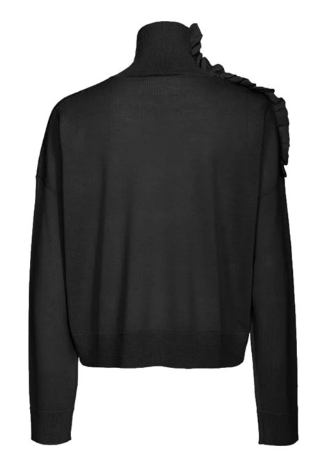 WOOL TURTLENECK WITH RUFFLES PINKO | sweaters | 101992 A189Z99